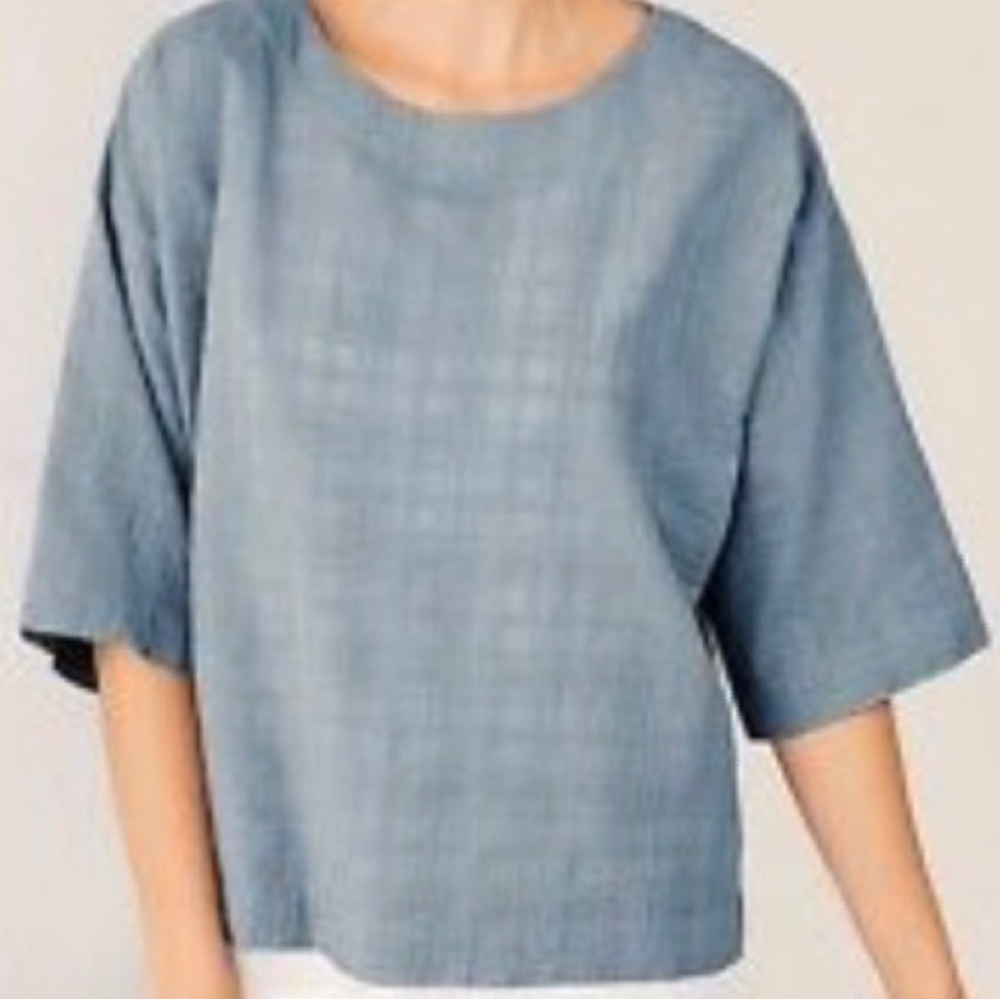 J.Jill Pure Jill kimono sleeve windowpane top